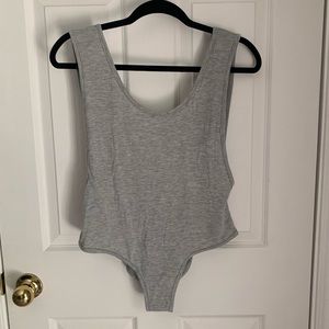 Gray Boohoo Bodysuit